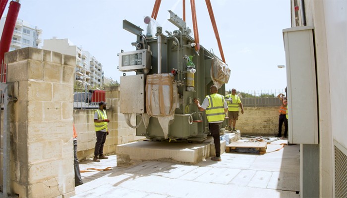 New transformer at Buġibba Distribution Centre will strengthen capacity by 50%