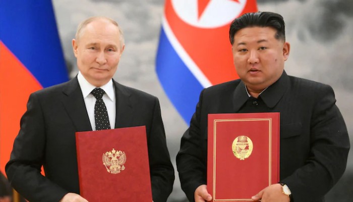 Putin and Kim Sign Pact Pledging Mutual Support Against 'Aggression'