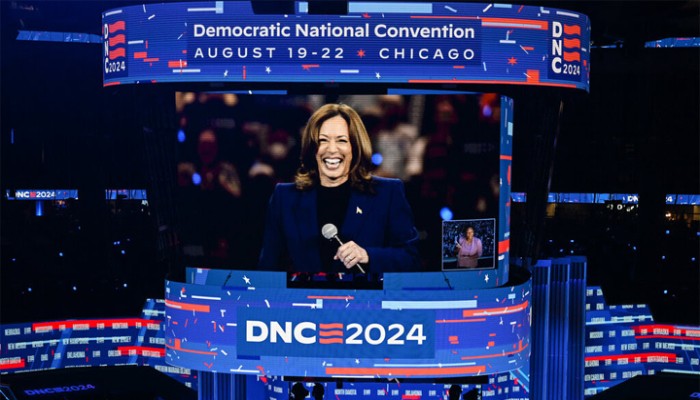 Harris Energizes Democrats on Second Night of Convention