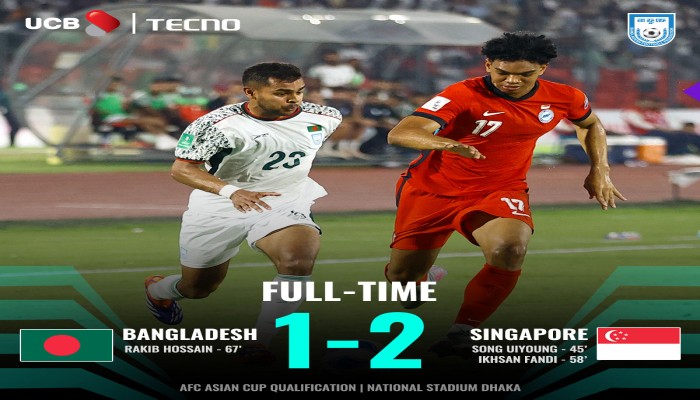 Singapore Beats Bangladesh 2-1 in AFC Asian Cup 2027 Qualifier