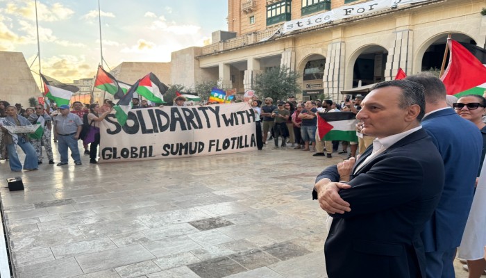 Protest in Valletta in Support of Gaza Flotilla